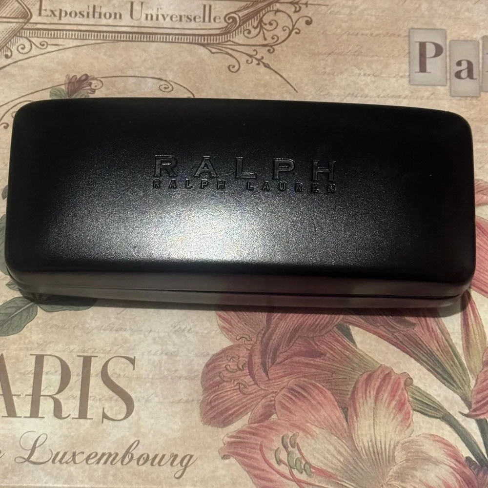 Ralph Lauren Black Hard Eyeglasses/ Sunglasses Case Designer ECU